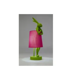 KDesign Lampa stołowa ANIMAL RABBIT 50 cm zielona różowa