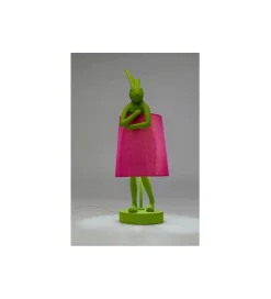 KDesign Lampa stołowa ANIMAL RABBIT 50 cm zielona różowa