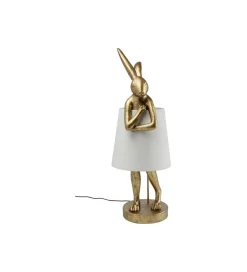 KDesign Lampa stołowa ANIMAL RABBIT 88 cm złoto biała