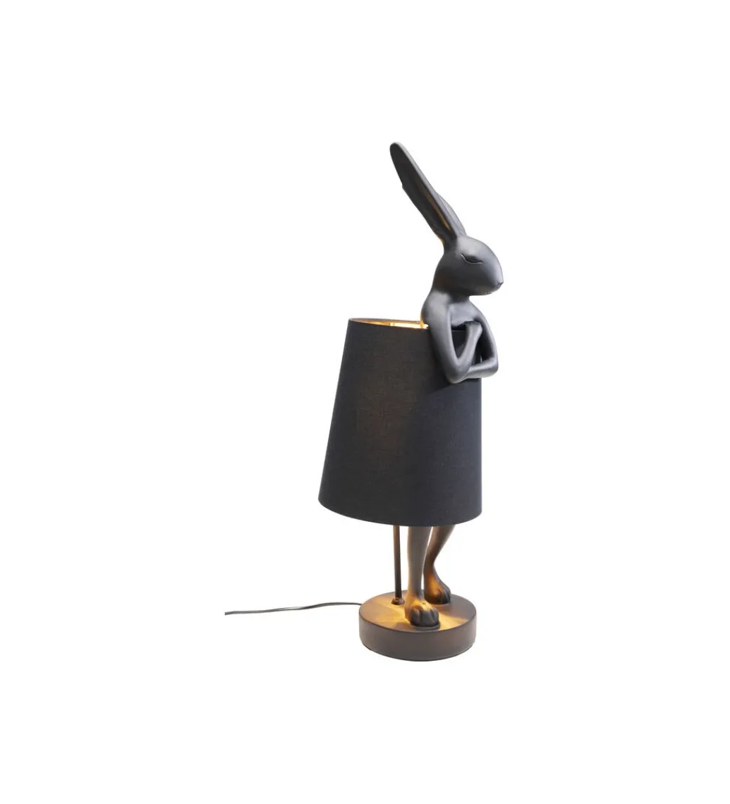 KDesign Lampa stołowa Animal Rabbit 68 cm czarna