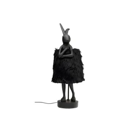 KDesign Lampa stołowa ANIMAL RABBIT FUR 68 cm czarna