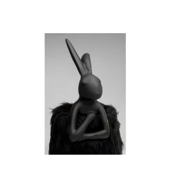 KDesign Lampa stołowa ANIMAL RABBIT FUR 68 cm czarna