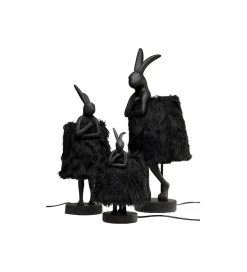 KDesign Lampa stołowa ANIMAL RABBIT FUR 68 cm czarna