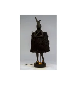 KDesign Lampa stołowa ANIMAL RABBIT FUR 68 cm czarna