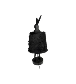 KDesign Lampa stołowa ANIMAL RABBIT FUR 68 cm czarna