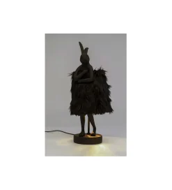 KDesign Lampa stołowa ANIMAL RABBIT FUR 50 cm czarno złota