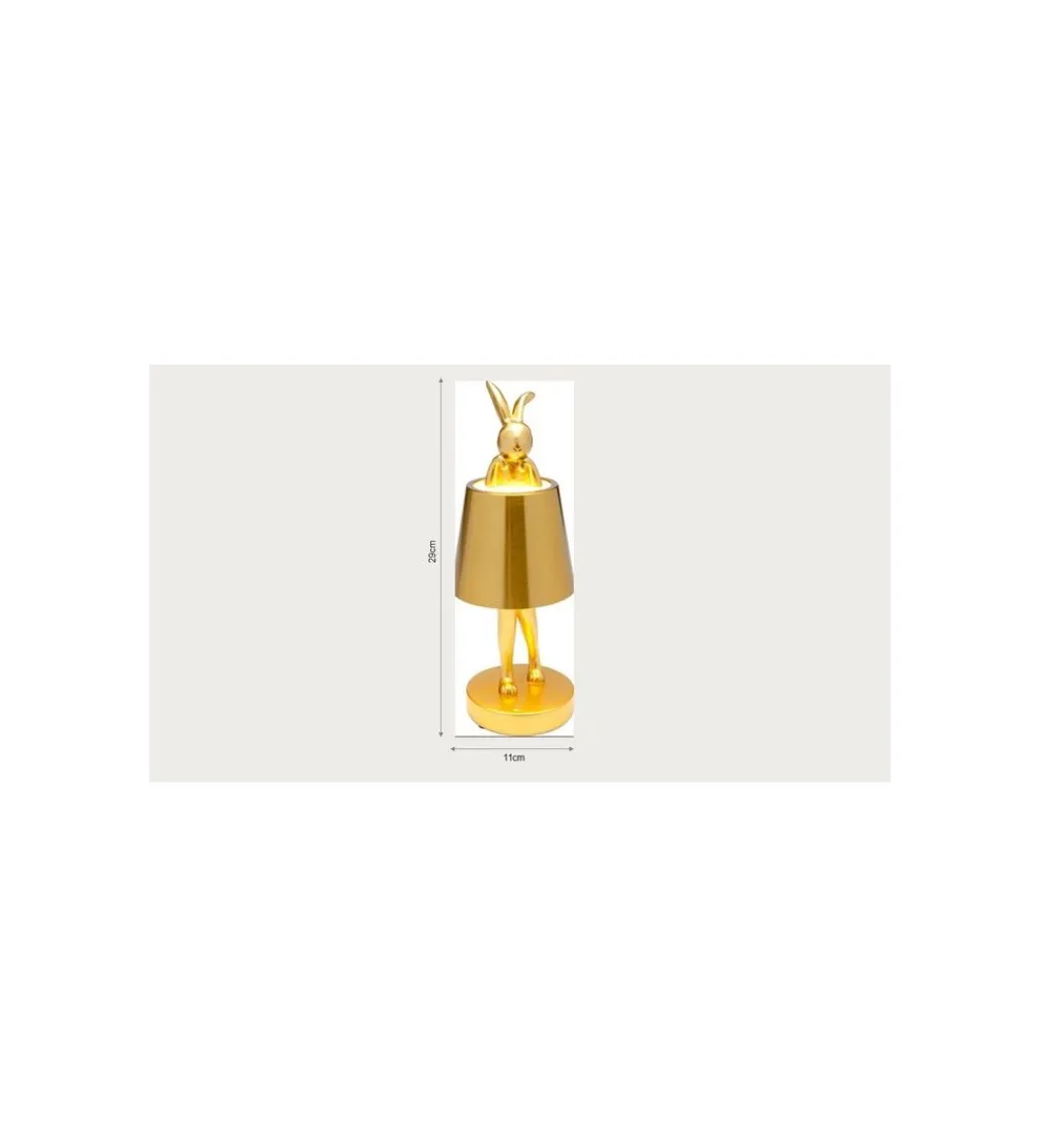 KDesign Lampa stołowa ANIMAL RABBIT LED 29 cm pomarańczowa