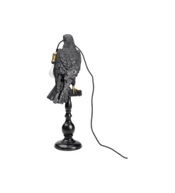KDesign Lampa stołowa ANIMAL SITTING CROW 61 cm czarna