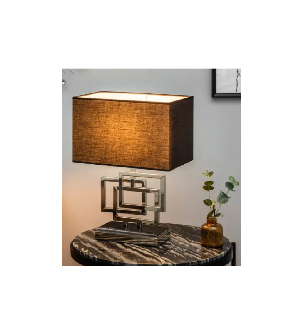 Invicta Interior Lampa stołowa ARIZONA 56 cm srebrna