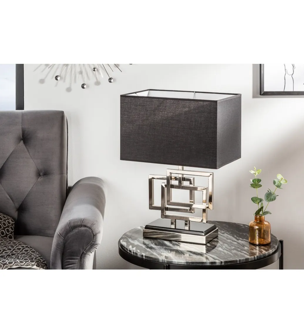 Invicta Interior Lampa stołowa ARIZONA 56 cm srebrna