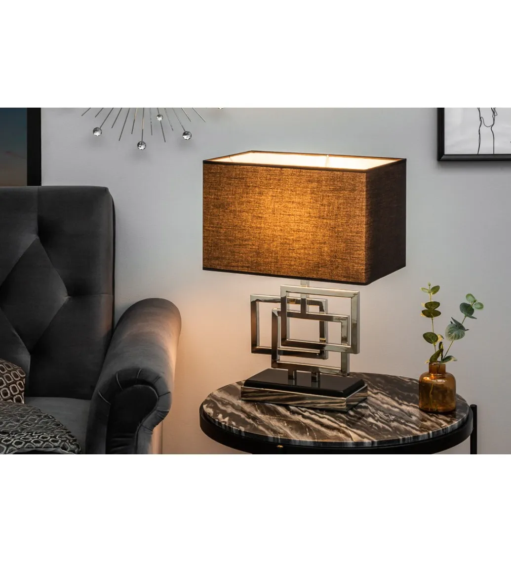 Invicta Interior Lampa stołowa ARIZONA 56 cm srebrna