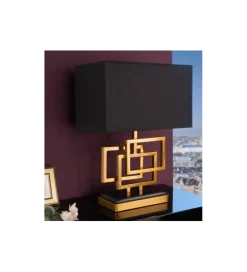 Invicta Interior - przedsprzedaż Lampa stołowa ARIZONA 56 cm złota