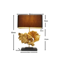 KDesign Lampa stołowa BETTA FISH 53 cm złota