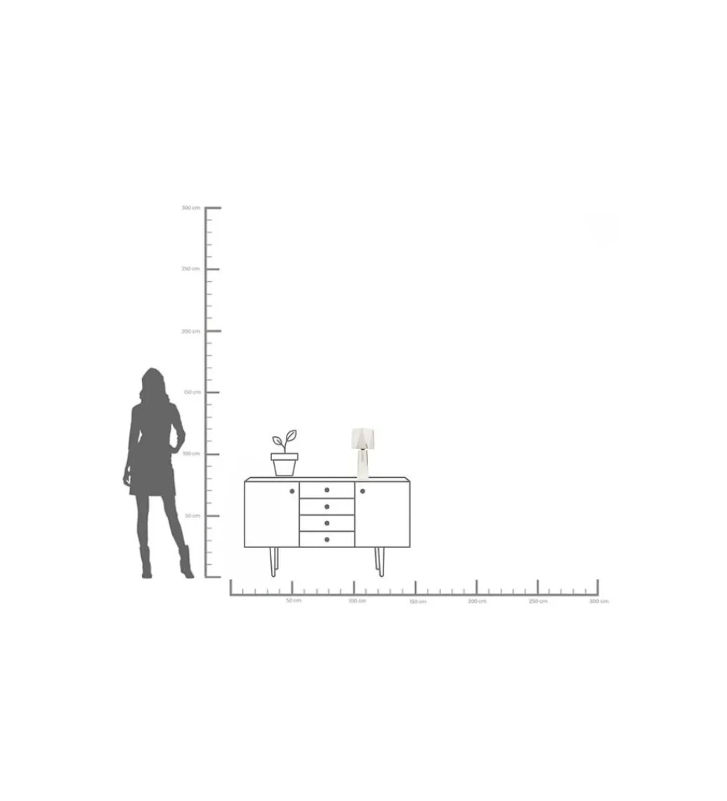 KDesign Lampa stołowa BOLLIE 33 cm czerwona