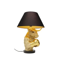 KDesign Lampa stołowa BOXER BULL 53 cm złota