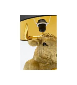 KDesign Lampa stołowa BOXER BULL 53 cm złota