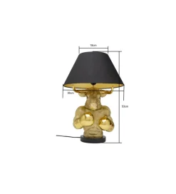 KDesign Lampa stołowa BOXER BULL 53 cm złota