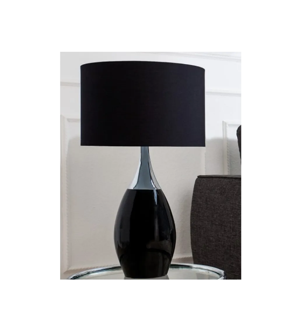 Invicta Interior Lampa stołowa Carla 60 cm czarna