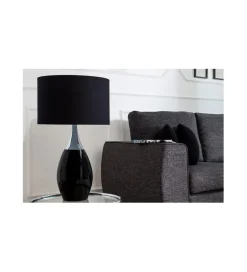 Invicta Interior Lampa stołowa Carla 60 cm czarna
