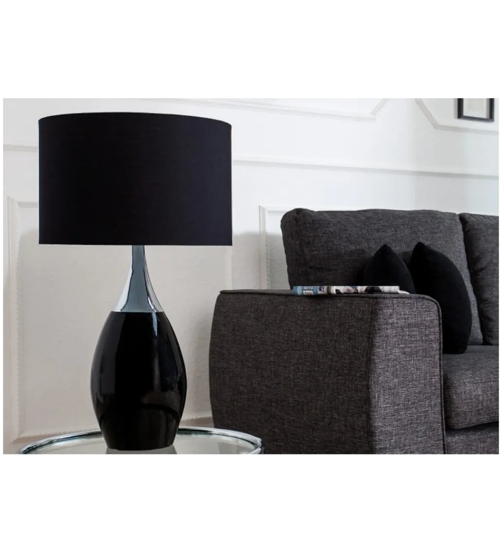 Invicta Interior Lampa stołowa Carla 60 cm czarna
