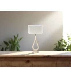 Imeri Lampa stołowa CRONOS 40 cm drewno mango