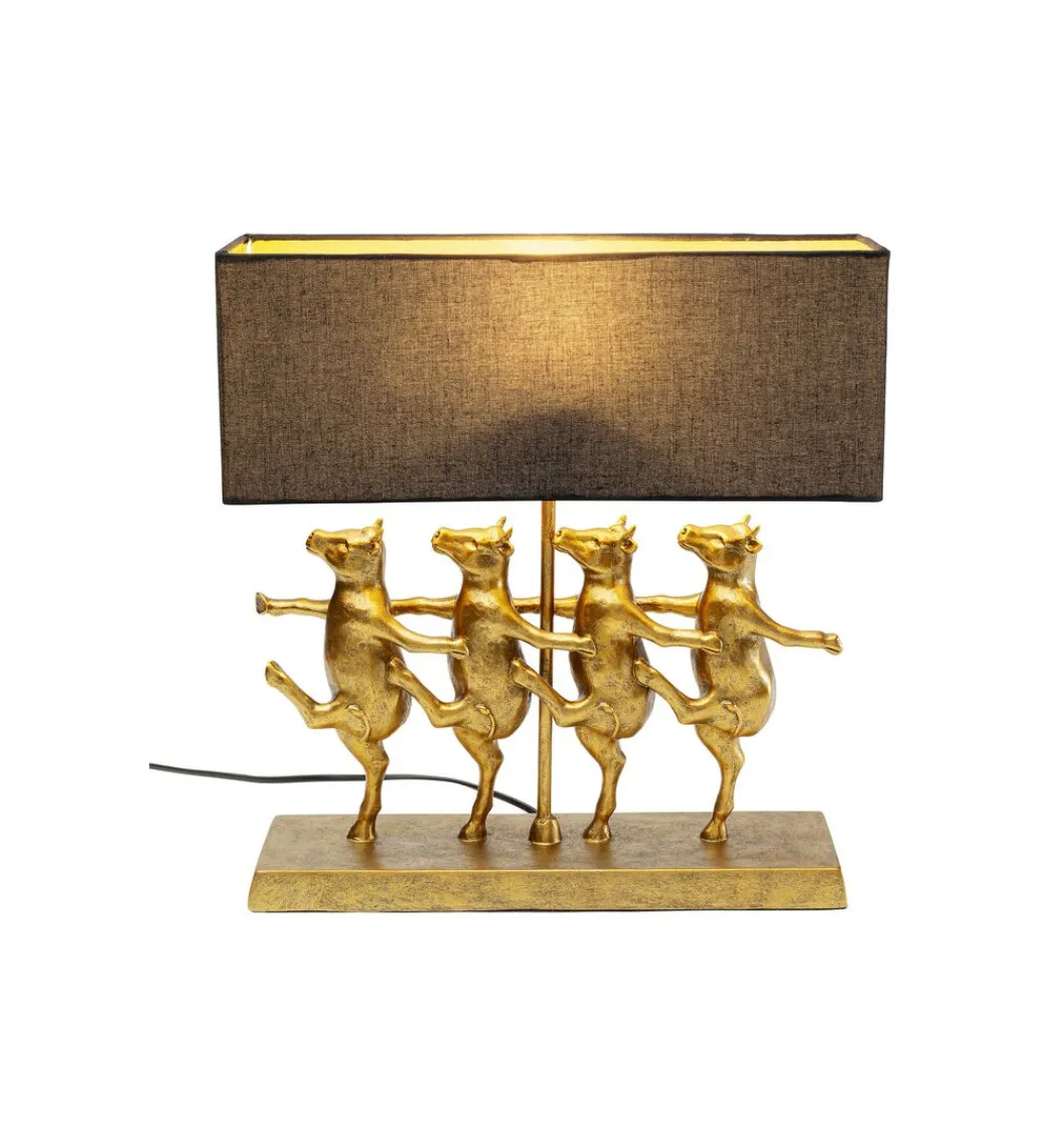 KDesign Lampa stołowa DANCING COWS złota