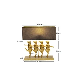 KDesign Lampa stołowa DANCING COWS złota