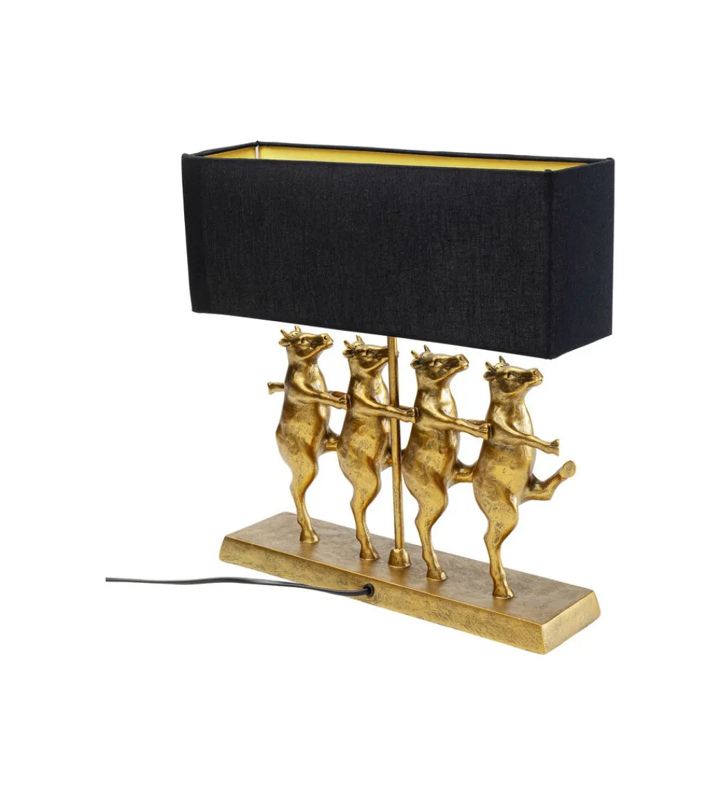 KDesign Lampa stołowa DANCING COWS złota