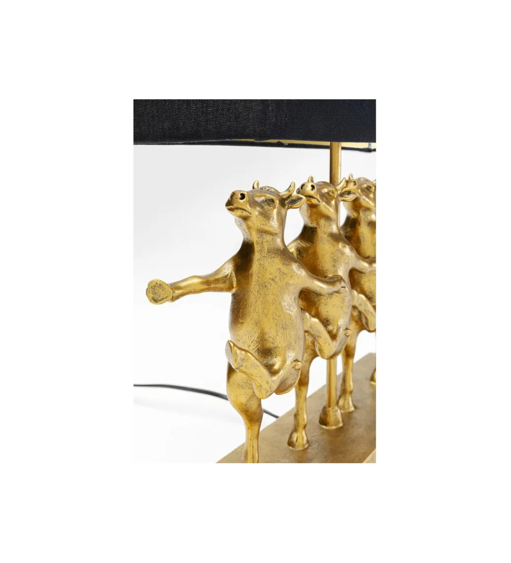 KDesign Lampa stołowa DANCING COWS złota