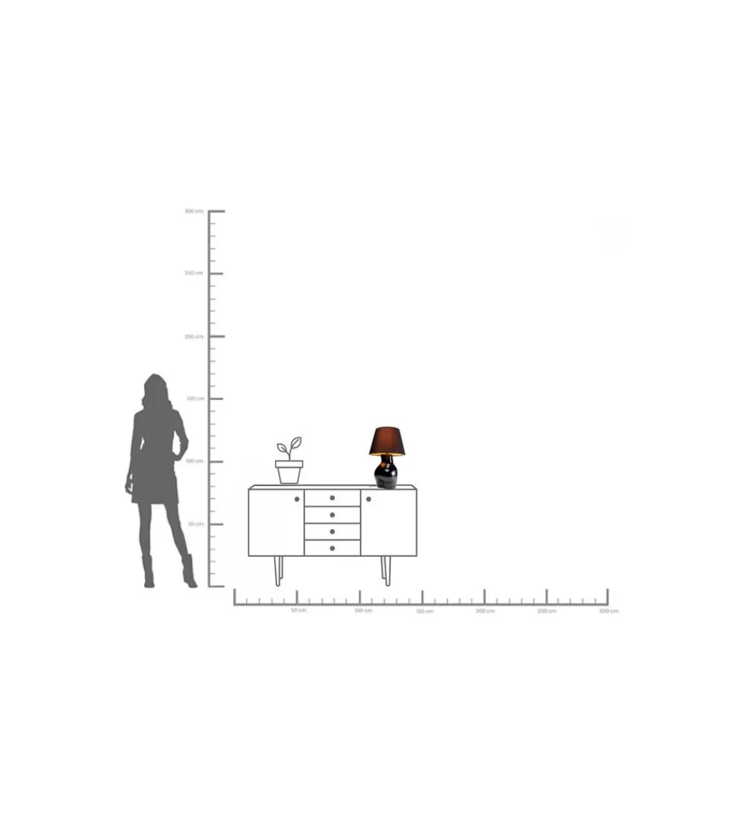KDesign Lampa stołowa DONNA 48 cm czarna