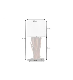 Invicta Interior Lampa stołowa EUPHORIA 60 cm naturalna