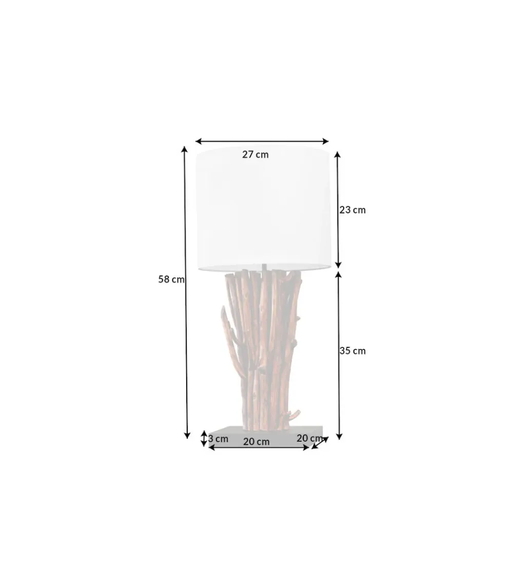 Invicta Interior Lampa stołowa EUPHORIA 60 cm naturalna