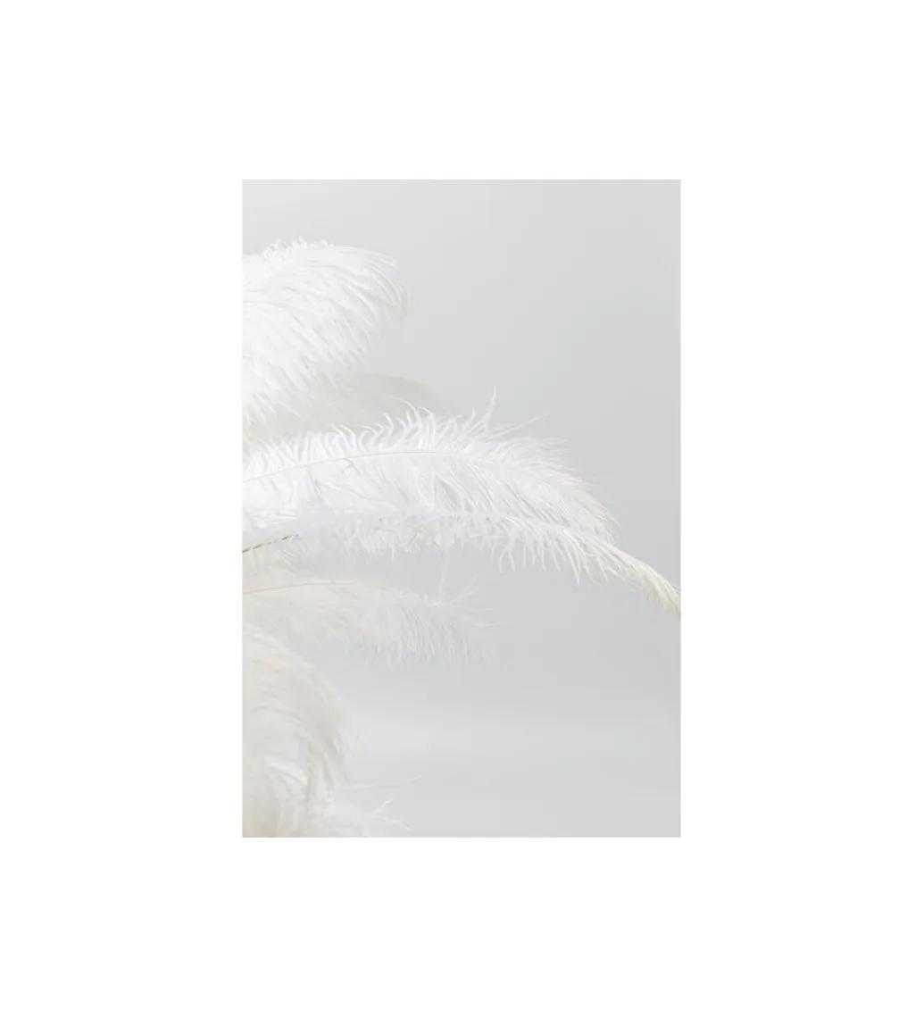 KDesign Lampa stołowa FEATHER PALM 60 cm pióra biała