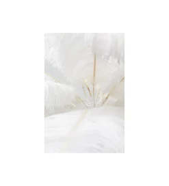 KDesign Lampa stołowa FEATHER PALM 60 cm pióra biała