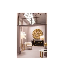 KDesign Lampa stołowa FEATHER PALM 60 cm pióra biała