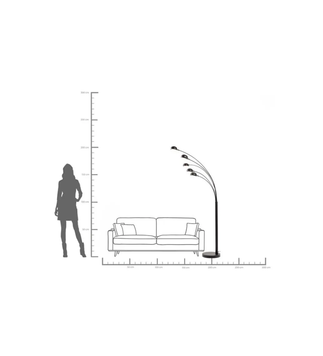 KDesign Lampa stołowa FIVE FINGERS 201 cm czarna