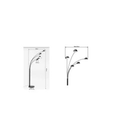 KDesign Lampa stołowa FIVE FINGERS 201 cm czarna