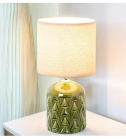 Exclusivas Lampa stołowa FRANKY 28 cm ceramiczna zielona