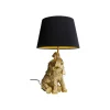 KDesign Lampa stołowa Happy Elefant 48 cm złoto czarna