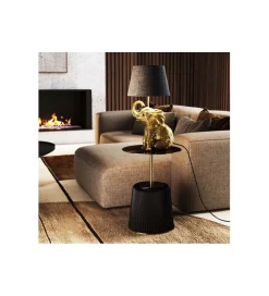 KDesign Lampa stołowa Happy Elefant 48 cm złoto czarna