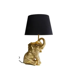 KDesign Lampa stołowa Happy Elefant 48 cm złoto czarna