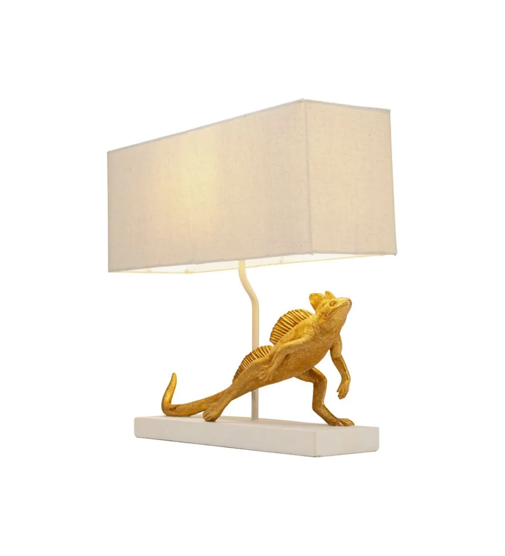 KDesign Lampa stołowa IGUANA 42 cm złota