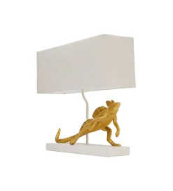 KDesign Lampa stołowa IGUANA 42 cm złota