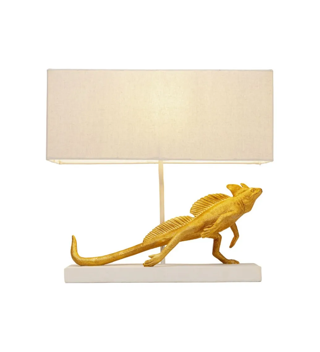 KDesign Lampa stołowa IGUANA 42 cm złota