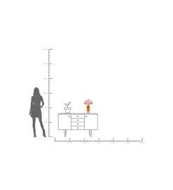 KDesign Lampa stołowa JOSY 51 cm różowa