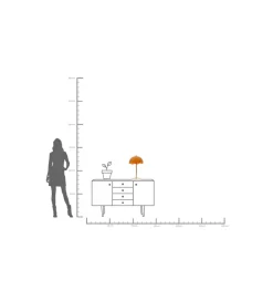 KDesign Lampa stołowa LIA 50 cm pomarańczowa