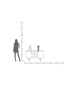 KDesign Lampa stołowa MAYA 39 cm fioletowa
