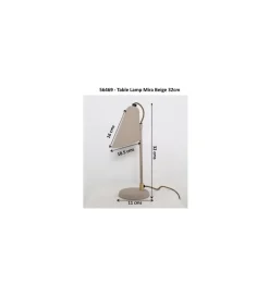 KDesign Lampa stołowa MIRA 32 cm beżowa