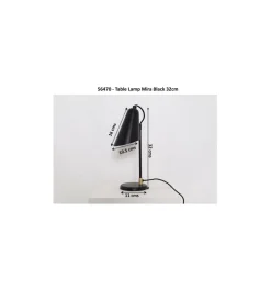 KDesign Lampa stołowa MIRA 32 cm czarna