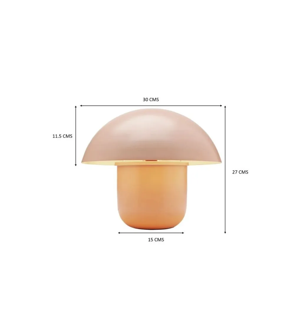 KDesign Lampa stołowa MUSHROOM 27 cm brzoskwiniowa